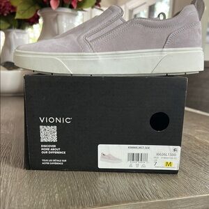Vionic Light Gray Slip-On Sneakers